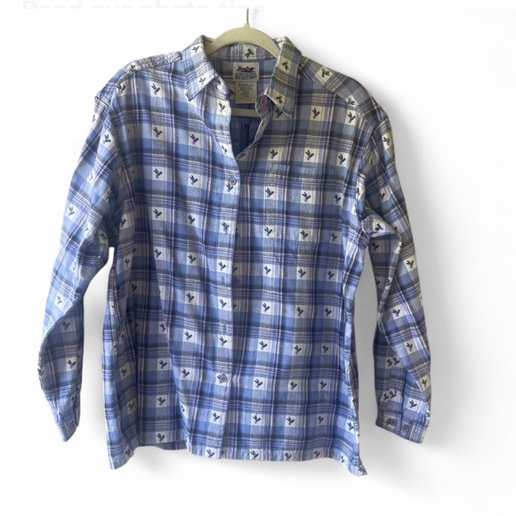Northern Reflections Blue and White Plaid Women’s Shirt - Picture 1 of 5
